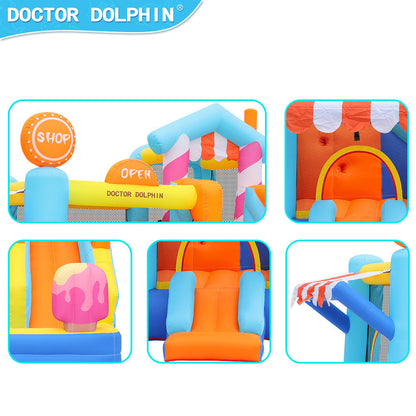 Doctor Dolphin Inflatable Castle | Kids Trampoline & Slide | Indoor Outdoor Bouncy House Playground 充气城堡 | 儿童蹦床滑梯
