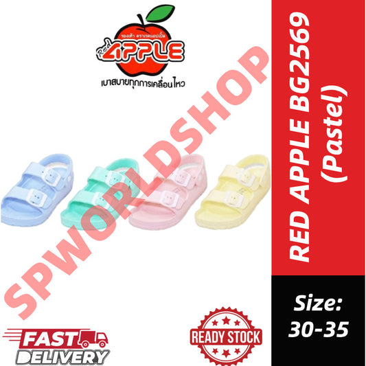 READY STOCK!!! Red Apple Kids Sandal Shoes BG2569 Kids Pastel Warna Warni Original Thailand