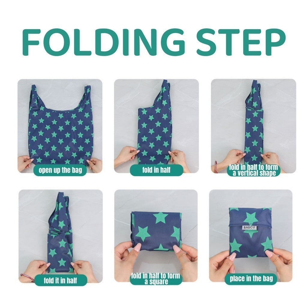 (READYSTOCK) Foldable Shopping Bag Folding Recycle Bag Reusable Custom Waterproof Grocery Bag-N038/N039/N040 环保袋