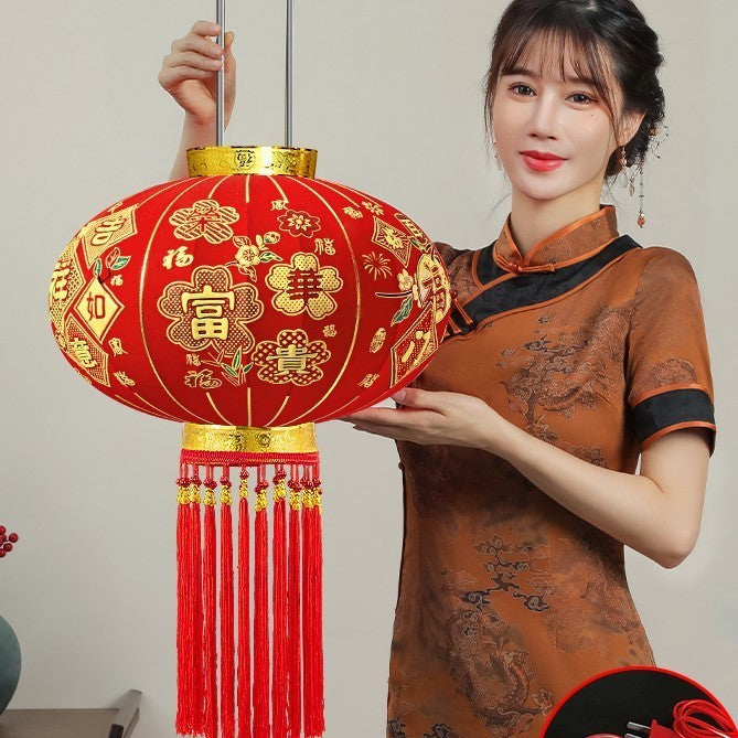 【买一送一】2025新款荣华富贵大红灯笼户外阳台别墅大门口一对过新年春节装饰