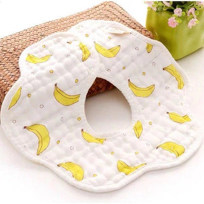 READY STOCK!!! Baby Kids Towel Baby Cotton Toddler 8 Layer Saliva Towel Ins Fesyen Baby Bib With Button Bibik WW0848i