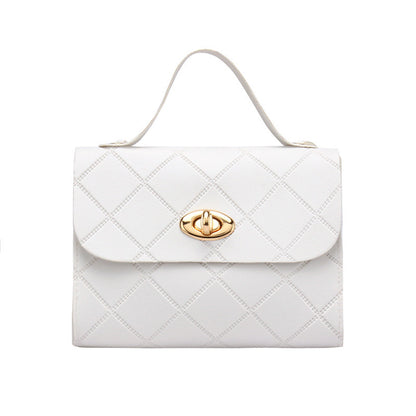 New Ladies Classic Diamond Small Square Bag Korean Version Solid Color Handbag Portable Mini Diagonal Bag-B1060