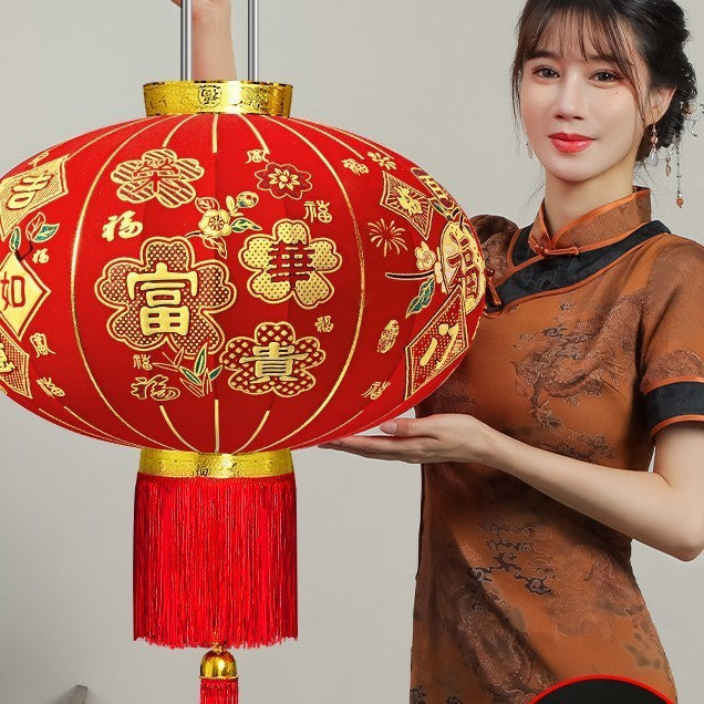 【买一送一】2025新款荣华富贵大红灯笼户外阳台别墅大门口一对过新年春节装饰