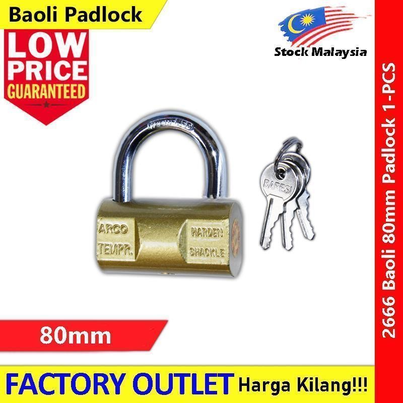 Baoli Lock Heavy Duty Hammer Iron Padlock Lock Baoli Baresi Italy Security Pad Lock Mangga Pintu VIRO 重型锤铁挂锁 排锁 锁头