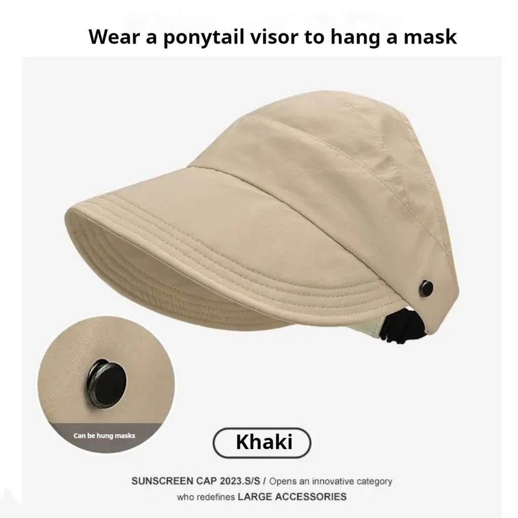 【READY STOCK】2025 Women’s Strap Buckle Fisherman Hat – UV Protection Summer Sun Hat for Outdoor Travel 渔夫帽