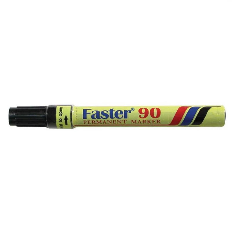 【12-PCS】Faster 90 Permanent Marker Pen Xylene Free #Faster #Permanent #Marker Pen #M-F-90 #Blue #Red #Black