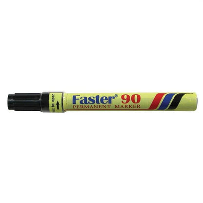 【12-PCS】Faster 90 Permanent Marker Pen Xylene Free #Faster #Permanent #Marker Pen #M-F-90 #Blue #Red #Black