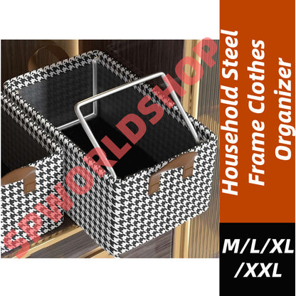 (READYSTOCK) Household Steel Frame Clothes Organizer Tshirt Organizer Storage Closet Organizer 衣物收纳架