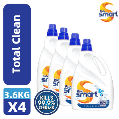 【READY STOCK】Daia Smart All-In Softergent Liquid Detergent 3.6kg 1 Box of 4 Bottle