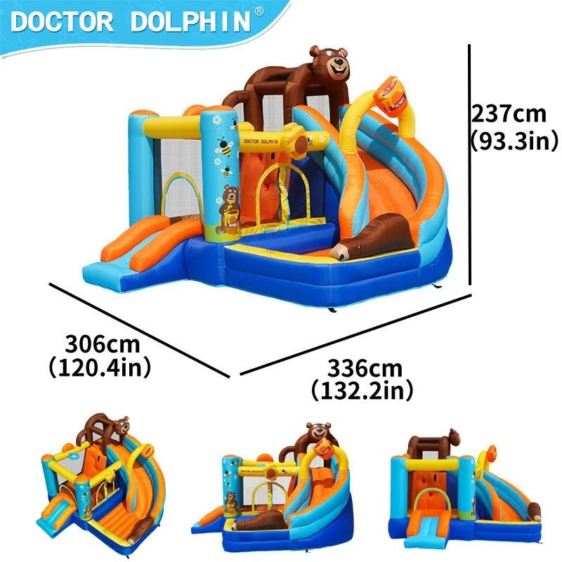 Doctor Dolphin Inflatable Castle | Kids Trampoline & Slide | Indoor Outdoor Bouncy House Playground 充气城堡 | 儿童蹦床滑梯