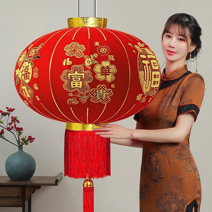 【买一送一】2025新款荣华富贵大红灯笼户外阳台别墅大门口一对过新年春节装饰