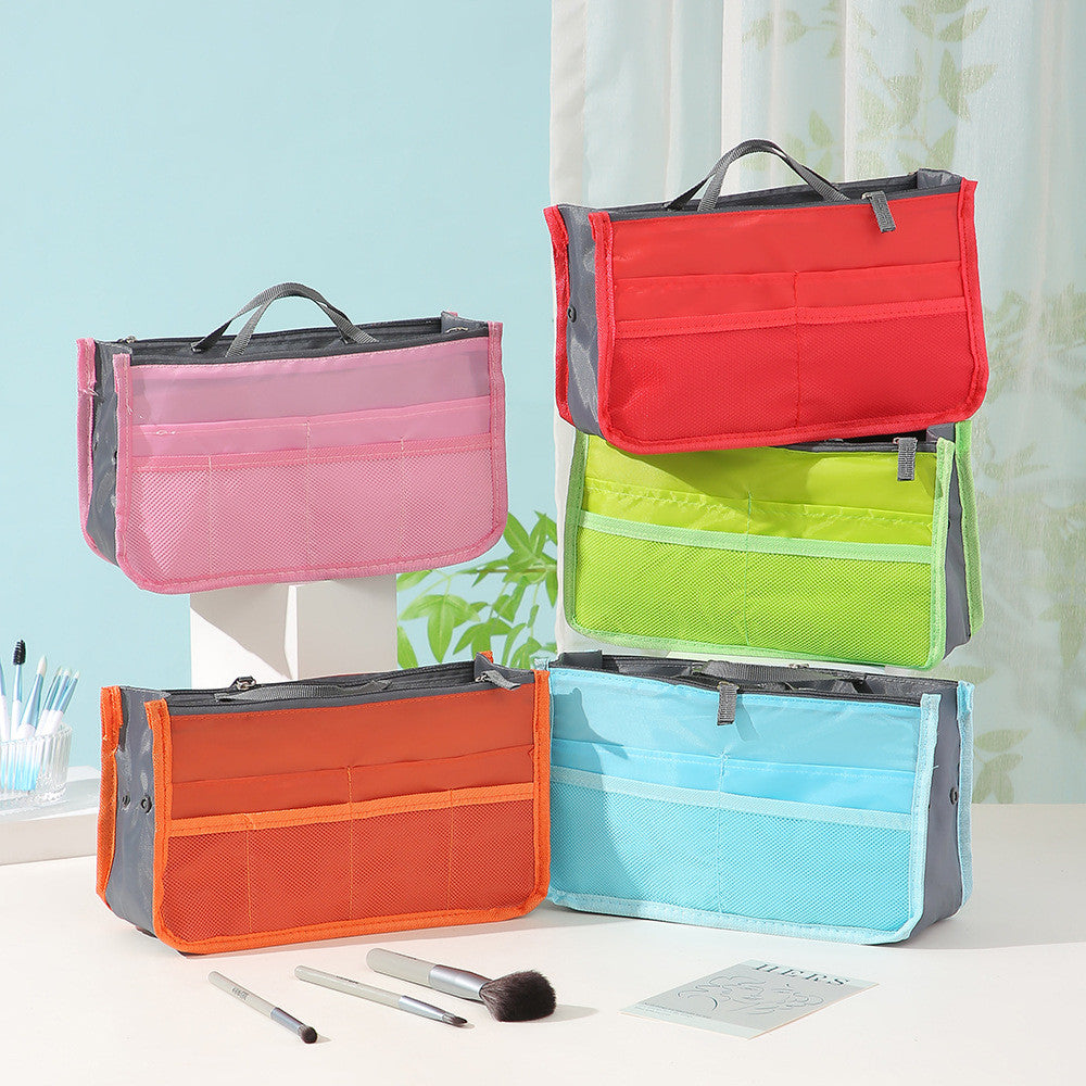 READY STOCK!!! Women's Polyester Handbag Organizer Insert Large Capacity Travel Makeup Storage Bag NF020 手提轻便大容量化妆包