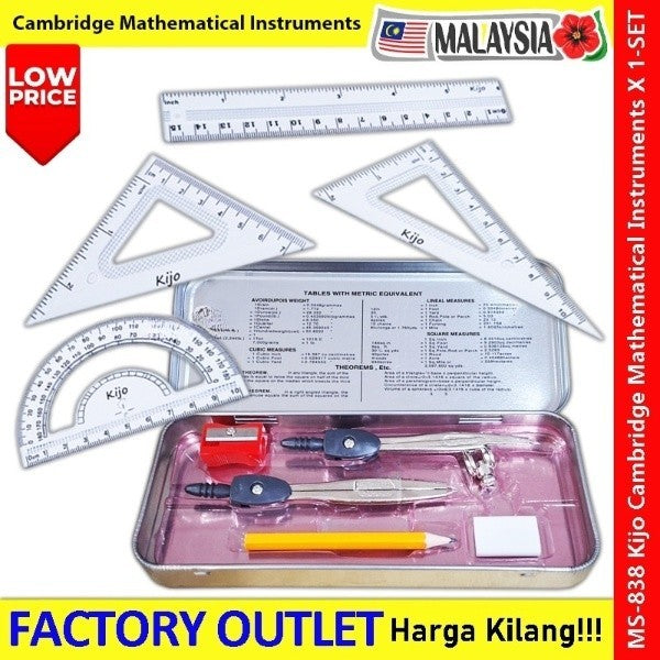 MS-838 Cambridge Mathematical Instruments Cambridge Geometry Set Math Set Mathematical Set #MS-838 #Kijo #Cambridge