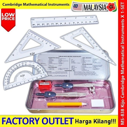 MS-838 Cambridge Mathematical Instruments Cambridge Geometry Set Math Set Mathematical Set #MS-838 #Kijo #Cambridge