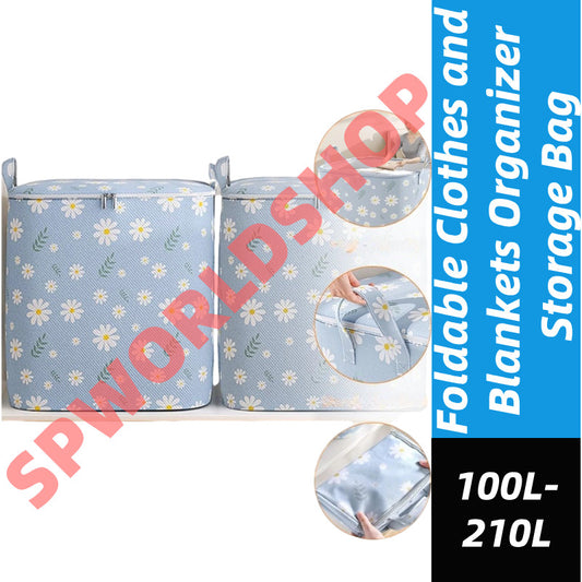 (READYSTOCK) Foldable Clothes & Blanket Storage Bag | Large Capacity 100L-210L 可折叠衣物被子收纳袋