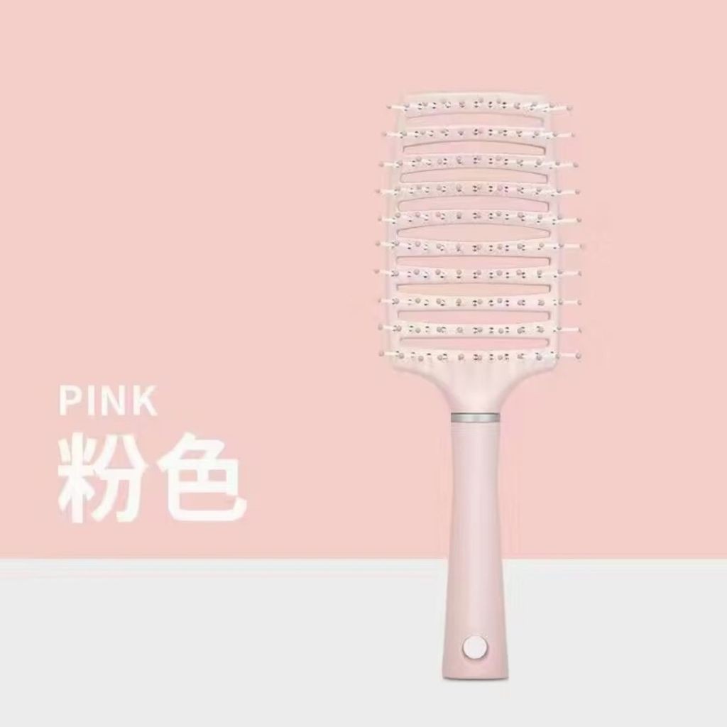Comb Curved Vent Fluffy Hair Curly Hair Massage Ribs Comb Styling 马卡龙大弯蓬松梳子 头皮按摩梳卷发造型梳弧形十排骨梳子