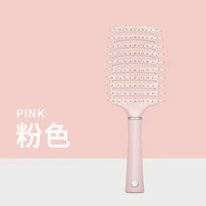 Comb Curved Vent Fluffy Hair Curly Hair Massage Ribs Comb Styling 马卡龙大弯蓬松梳子 头皮按摩梳卷发造型梳弧形十排骨梳子