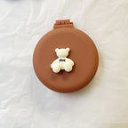 (READYSTOCK) Portable Mini Round Hair Comb with Mirror Hair Salon Hairdressing Small Size Massage 便携迷你圆形梳子带镜子