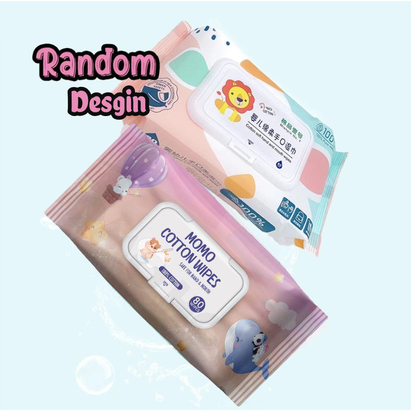 【80-Keping】 Baby Wet Tisu Wipes Tisu Basah Bayi【Non Alcohol】80pcs Per Pack Wet Tissue Tisu Basah 【PH-5.5】#卸妆 #婴儿湿纸巾 #湿纸巾