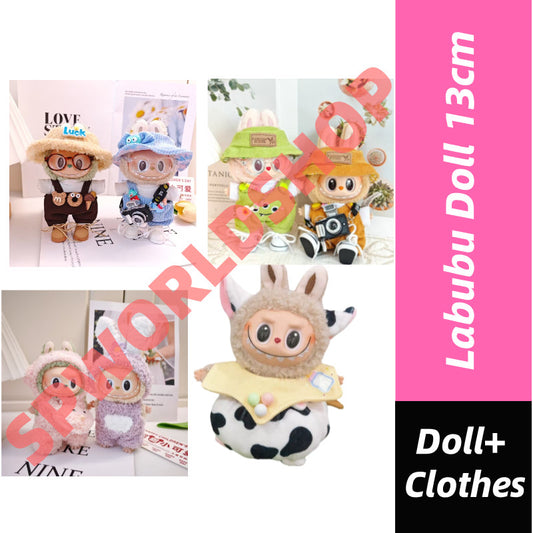 READY STOCK!!!Labubu  Filled Doll Clothes Cos Gift Mini Jumpsuits For Labubu Macaron Clothes Doll+Clothes Labubu公仔专用服饰