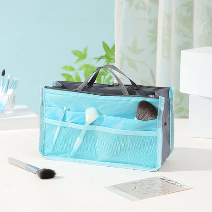 READY STOCK!!! Women's Polyester Handbag Organizer Insert Large Capacity Travel Makeup Storage Bag NF020 手提轻便大容量化妆包