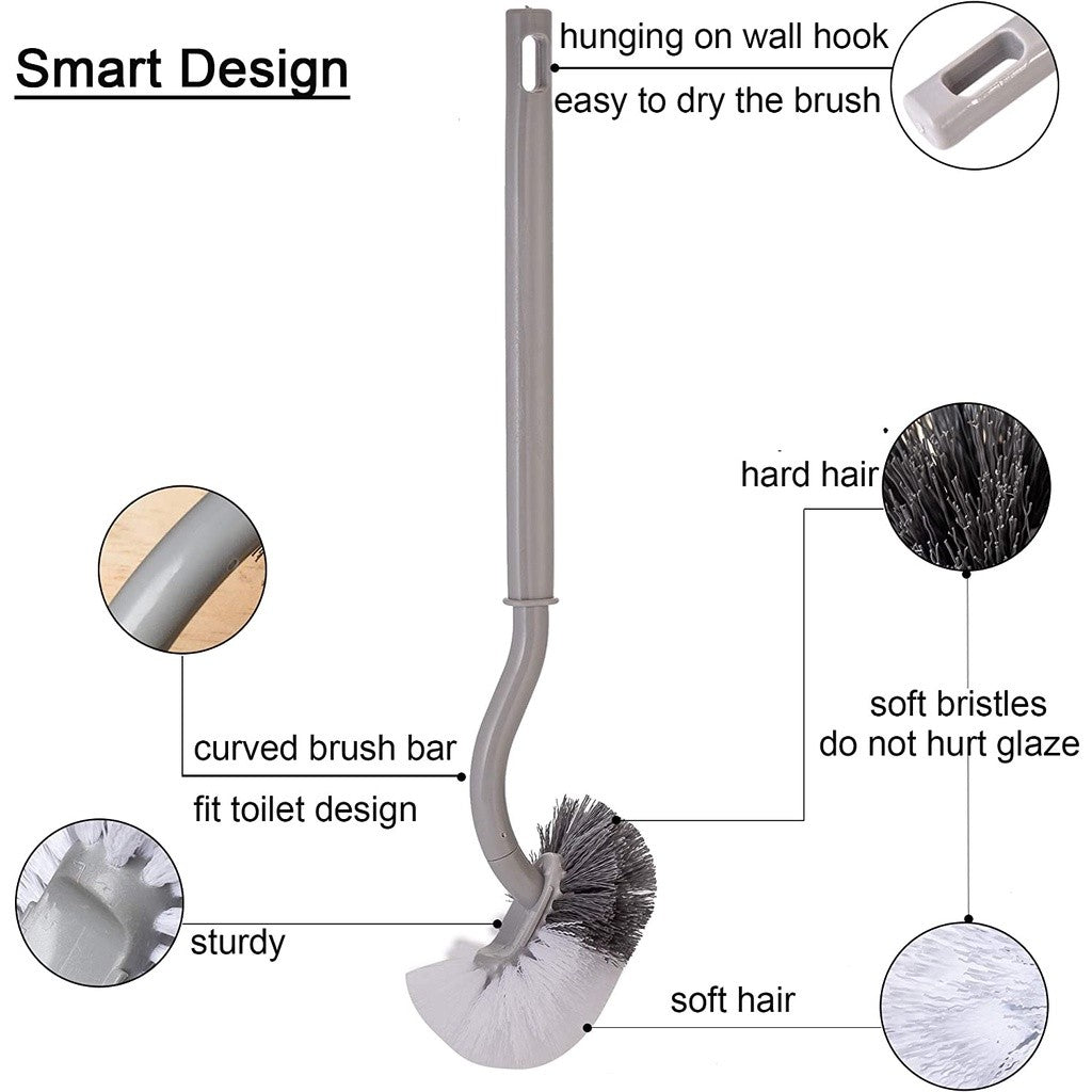 (READYSTOCK) Japanese S-Shaped Toilet Brush No Dead Corner Cleaning Brush 日本S型马桶刷