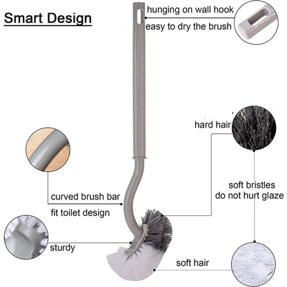 (READYSTOCK) Japanese S-Shaped Toilet Brush No Dead Corner Cleaning Brush 日本S型马桶刷