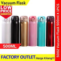 Stainless Steel Thermal Vacuum Flask Water Container Insulated Cup【500ml】 304 Stainless Steel Thermos Flask -5002