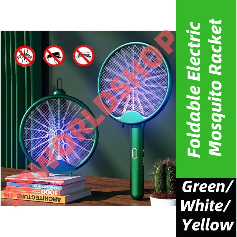 READY STOCK‼️ Foldable Electric Mosquito Racket | Rechargeable Mosquito Swatter | High Voltage  可折叠电蚊拍 | 充电式灭蚊拍