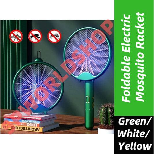 READY STOCK‼️ Foldable Electric Mosquito Racket | Rechargeable Mosquito Swatter | High Voltage  可折叠电蚊拍 | 充电式灭蚊拍
