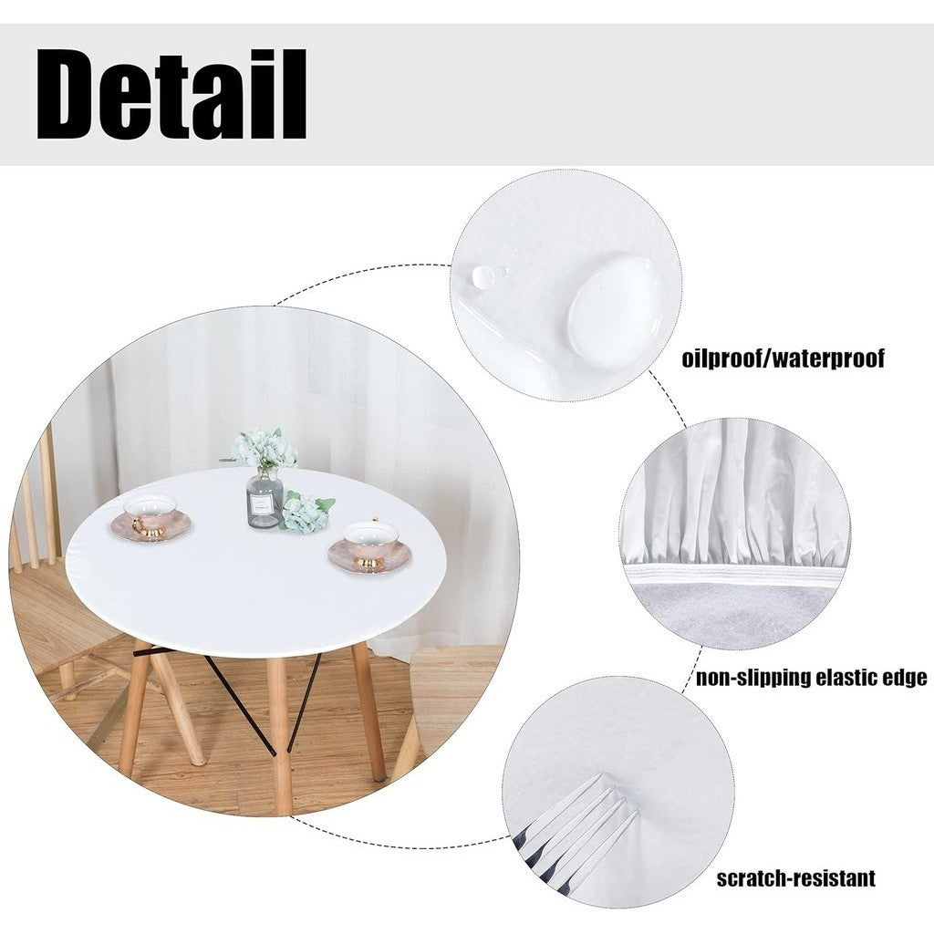 READY STOCK!!! 1PCS Disposable Table Cover Elastic Mouth Plastic Film Table Cover  Waterproof Oilproof Table 一次性桌布