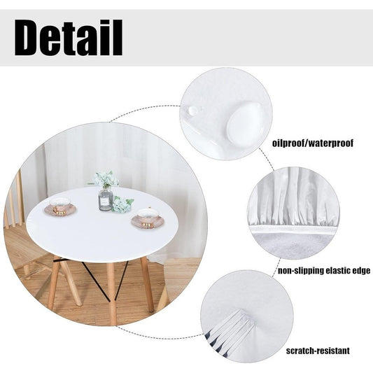 READY STOCK!!! 1PCS Disposable Table Cover Elastic Mouth Plastic Film Table Cover  Waterproof Oilproof Table 一次性桌布