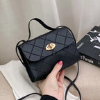 New Ladies Classic Diamond Small Square Bag Korean Version Solid Color Handbag Portable Mini Diagonal Bag-B1060