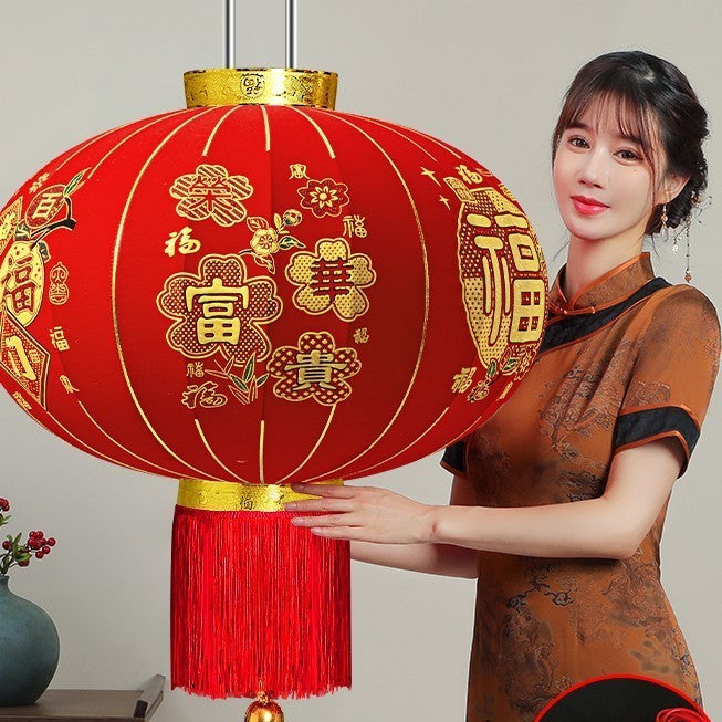 【买一送一】2025新款荣华富贵大红灯笼户外阳台别墅大门口一对过新年春节装饰