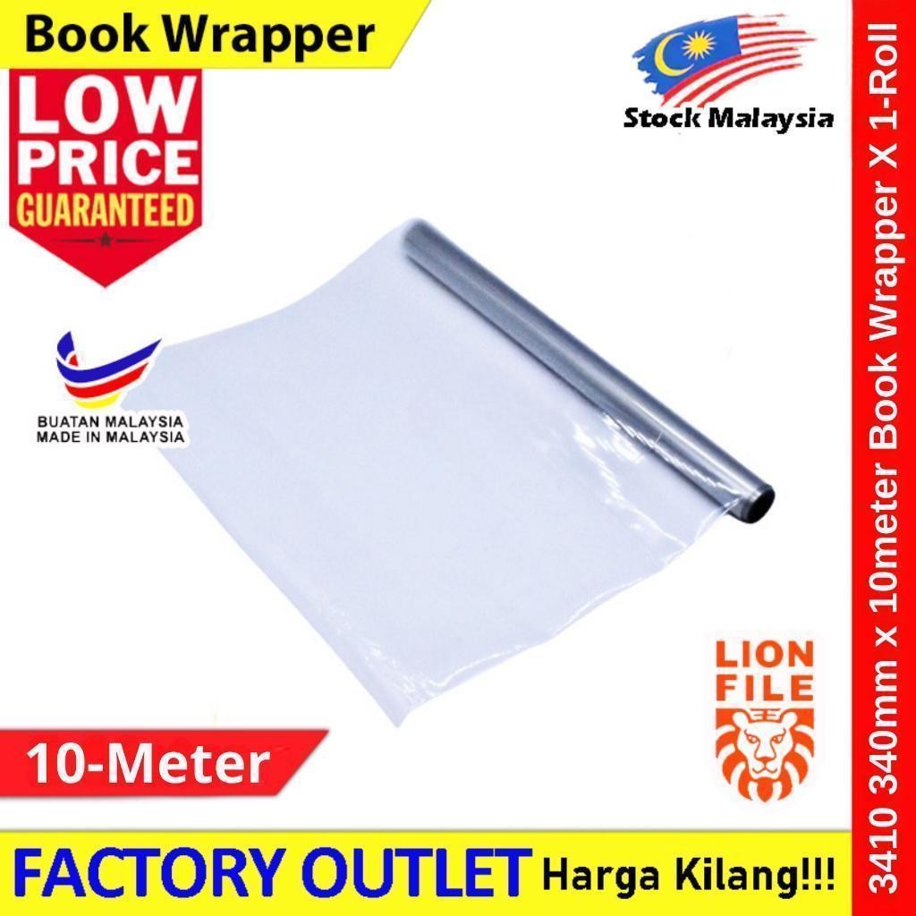 READY STOCK【340mmX10meter】 Lion Super Clear Book Wrapper X 1-Roll Lion File #PembalutBuku #包书纸 #BookWrapper #3410 #透明包书纸