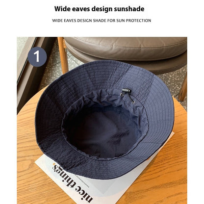 【READY STOCK】2025 Women’s Strap Buckle Fisherman Hat – UV Protection Summer Sun Hat for Outdoor Travel 渔夫帽
