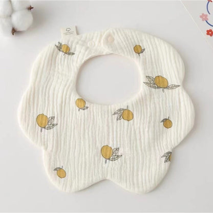 READY STOCK!!! Baby Kids Towel Baby Cotton Toddler 8 Layer Saliva Towel Ins Fesyen Baby Bib With Button Bibik WW0848i