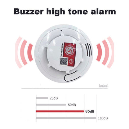 Standalone Smoke & Fire Alarm – Photoelectric Sensor, Wireless, Long Battery Life, Ideal for Home Protection 火灾探测警报器
