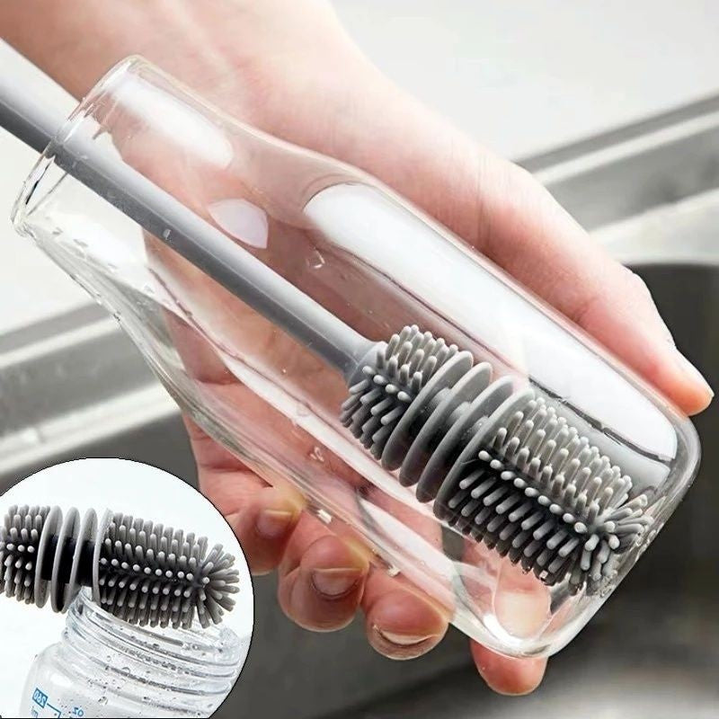 (READYSTOCK) Silicone Cup Washing Brush Long Handle Drink Wineglass Bottle Glass Cup 硅胶杯刷