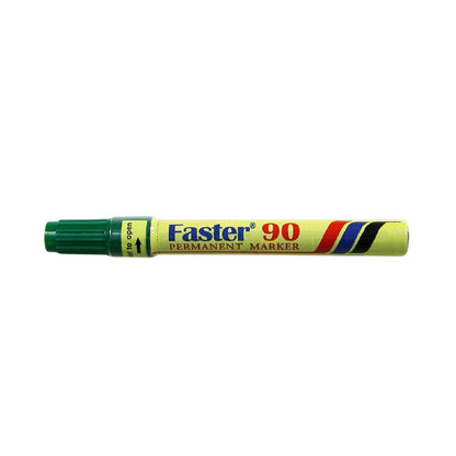 【12-PCS】Faster 90 Permanent Marker Pen Xylene Free #Faster #Permanent #Marker Pen #M-F-90 #Blue #Red #Black