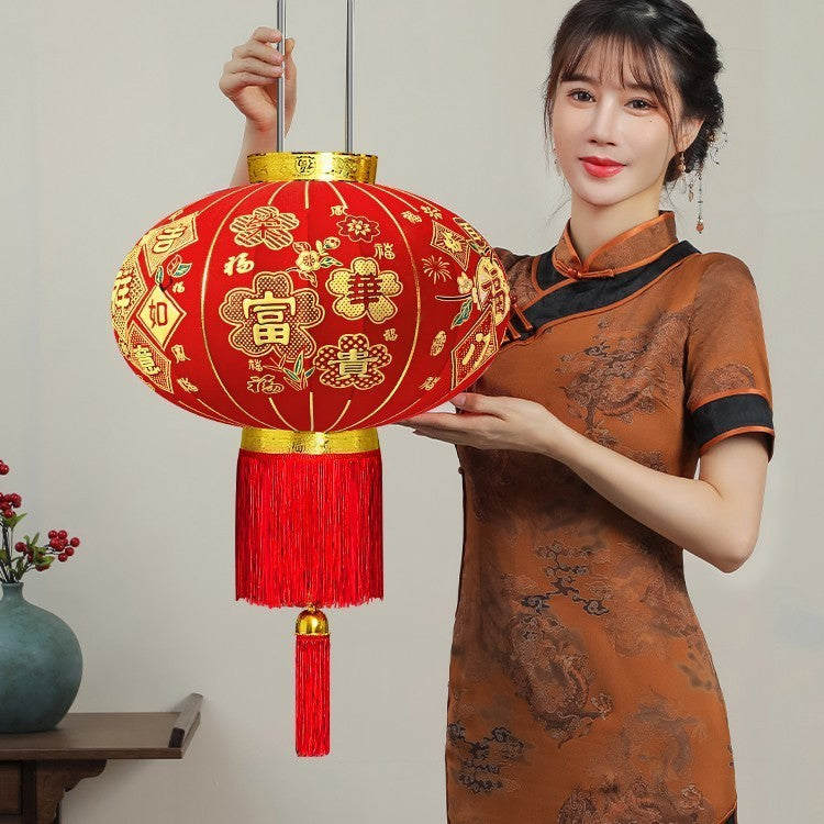【买一送一】2025新款荣华富贵大红灯笼户外阳台别墅大门口一对过新年春节装饰