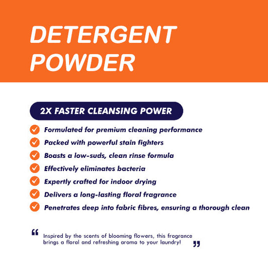 [READY STOCK] HERO 99 Detergent Powder 2.1KG | Powerful Stain Removal | Fresh Scent Laundry Detergent