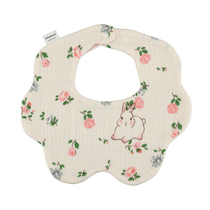 READY STOCK!!! Baby Kids Towel Baby Cotton Toddler 8 Layer Saliva Towel Ins Fesyen Baby Bib With Button Bibik WW0848i