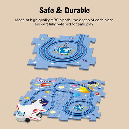 (READYSTOCK) Puzzle Track Car Playset Fun Race Car Toys Montessori Toys kids educational Track Car 汽车轨道玩具益智轨道车