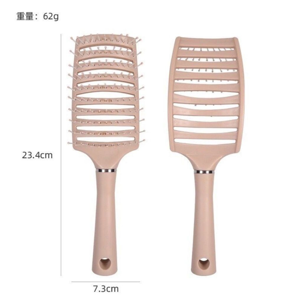 Comb Curved Vent Fluffy Hair Curly Hair Massage Ribs Comb Styling 马卡龙大弯蓬松梳子 头皮按摩梳卷发造型梳弧形十排骨梳子
