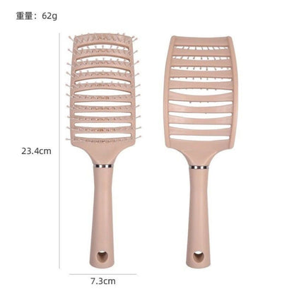Comb Curved Vent Fluffy Hair Curly Hair Massage Ribs Comb Styling 马卡龙大弯蓬松梳子 头皮按摩梳卷发造型梳弧形十排骨梳子