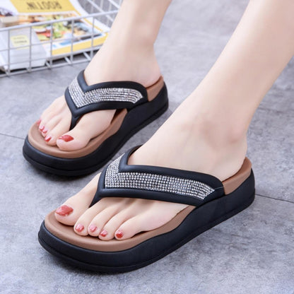 (READYSTOCK) Flip-Flops women's  wear summer fashion flat non-slip bottom Internet celebrity new  sandals 500-H7