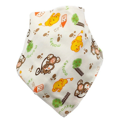 READY STOCK!!!Baby Kids Triangle Towel Baby Cotton Toddler Towel Baby Bib With Button Bibik Bayi 343