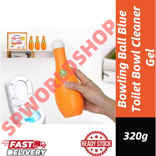 READY STOCK!!! Bowling Ball Blue Toilet Bowl Cleaner Gel – Automatic Deodorizing & Long-Lasting Freshness 320g 保龄球马桶蓝泡泡