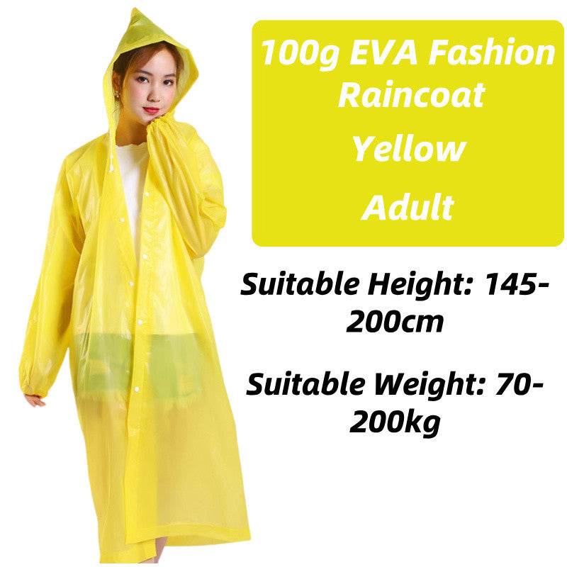 READY STOCK‼️ Unisex EVA Raincoat Foldable Waterproof Hoodie Poncho Jas Hujan Tebal Outdoor  雨衣